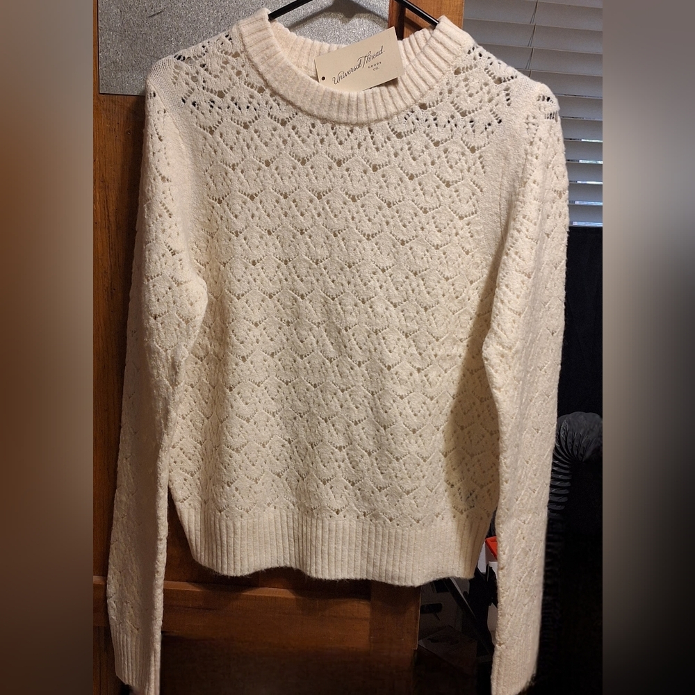 Universal Thread Cream Textured Sweater - Picture 3 of 7